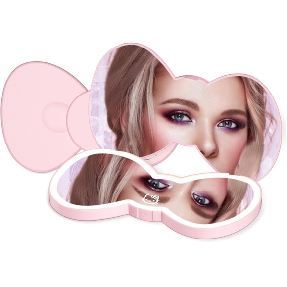 Hello Kitty® Pink Bow Mini LED Compact Mirror Impressions NIB - Picture 5 of 5